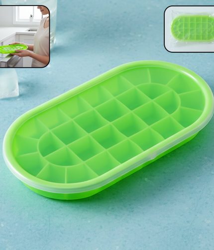 Oval Silicone Ice Cube Tray – Easy Release & Odor-Free Storage