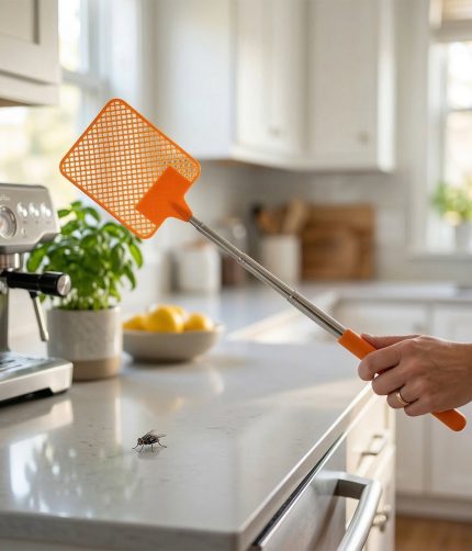 Plastic Fly Swatter – Long Reach Insect Control Tool for Home & Outdoors