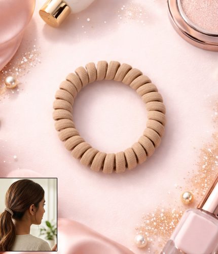 Spiral Coil Hair Band – Soft, Stretchable & No Crease Hold