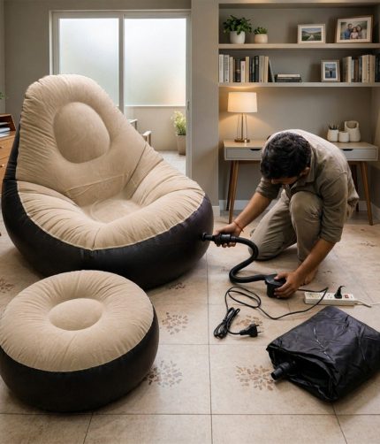 Inflatable Air Sofa Chair Set – Portable & Easy to Inflate for Indoor & Outdoor Relaxation