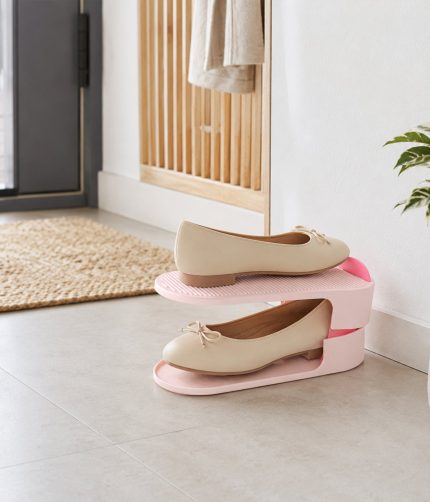 Adjustable Shoe Storage Rack – Space-Saving & Stackable Design
