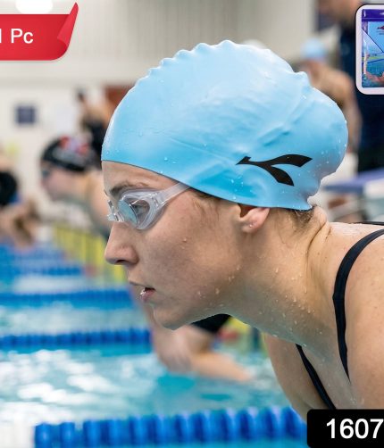 Waterproof Stretchable Silicone Swim Cap – Fits All Ages for Swim & Water Sports