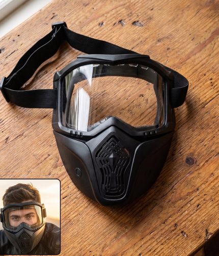 Protective Bike Goggle Face Mask – Detachable Shield for Outdoor Safety