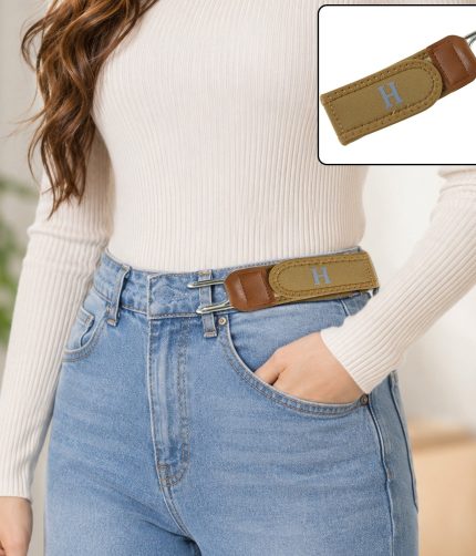 Women's Buckle Less Elastic Invisible Stretch Waist Belt for Jeans (1 Pc)