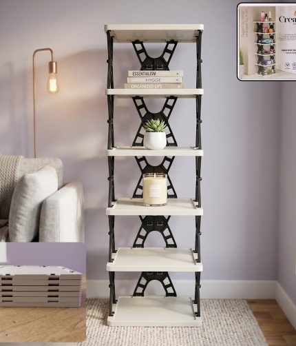 Multipurpose Foldable 6 Layer Storage Rack – Space-Saving Home Organizer
