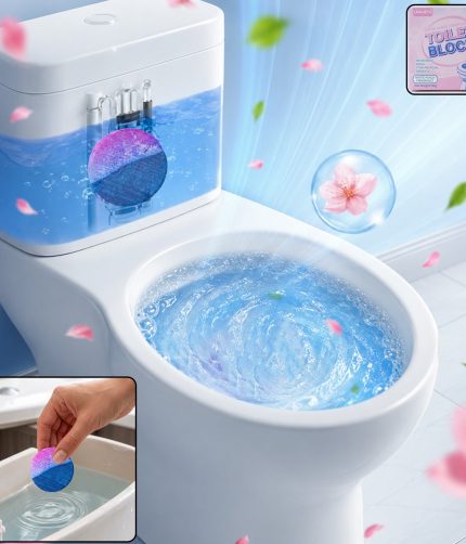 Toilet Bowl Cleaning Block – White Peach Fragrance Automatic Cleaner