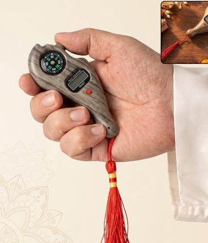 Wooden Digital Tasbih Counter Handheld LCD Mantra Jaap Counter with Compass (1 Pc)