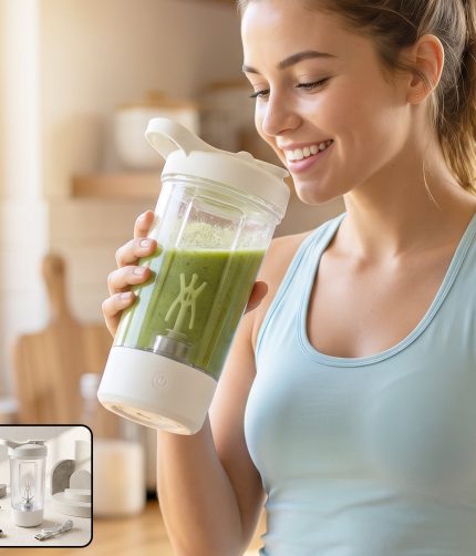 400ml USB Rechargeable Electric Self Stirring Protein Shaker Bottle (1 Pc)