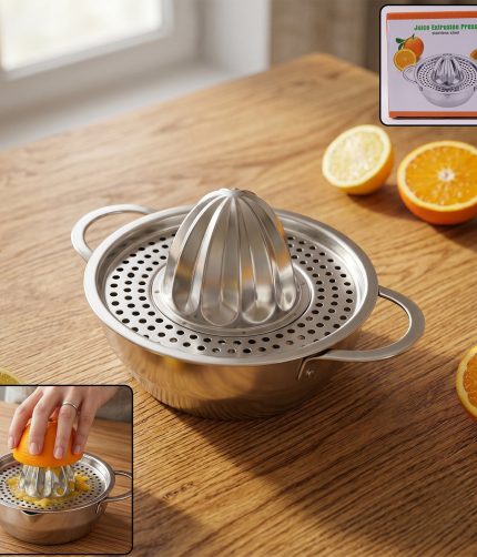 Stainless Steel Citrus Juicer – Manual Hand Press for Fresh Juice