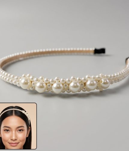 Pearl Beaded Headband – Elegant and Lightweight for Daily & Party Wear