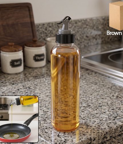 Oil Dispenser Bottle with Flip Top Spout – 900ml, Leakproof & Easy to Use