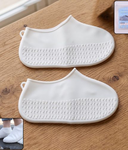 Small Waterproof Silicone Rain Shoe Cover – Non Slip Foldable