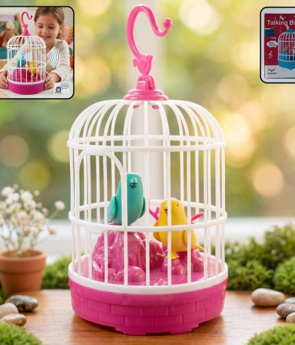 Kids Talking Bird Cage Toy – Interactive Sound & Repeats Fun