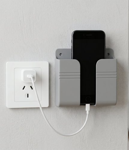Wall-Mounted Mobile & Remote Holder – Space-Saving Organizer
