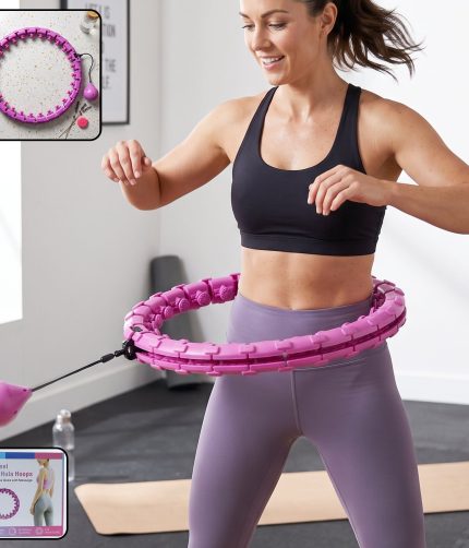 Smart Fitness Hula Hoop with Weighted Ball Detachable Waist Exerciser (1 Pc)