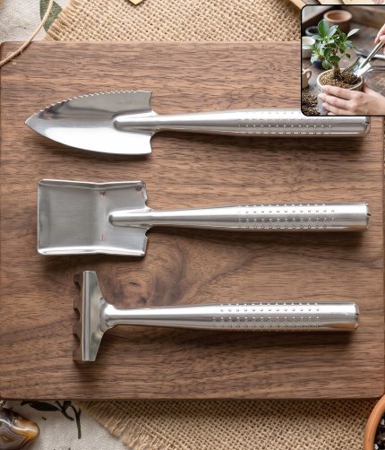 Stainless Steel 3 in 1 Garden Hand Tool Set Spade Rake and Fork (3 Pc Set)