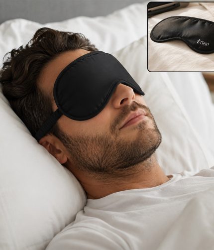 Men Sleeping Eye Mask Light Blocking Soft Adjustable for Sleep Travel (1 Pc)