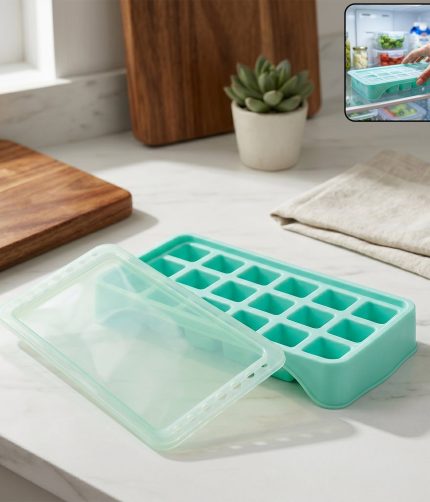 Ice Cube Tray – Leak-Proof with 18-Grid Silicone Design